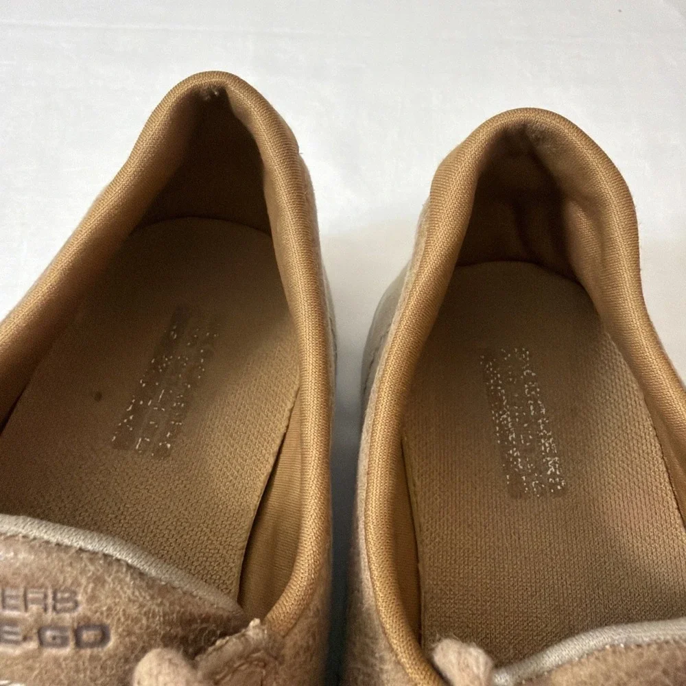 Skechers On-The-Go Lite Boat Shoes Womens 6.5 Tan Goga Max Deck 15430 Comfy Shoe